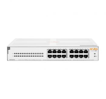 Hewlett Packard Enterprise Aruba Instant On 1430 16G Class4 PoE 124W Unmanaged L2 Gigabit Ethernet (10/100/1000) Power over Ethernet (PoE) 1U White