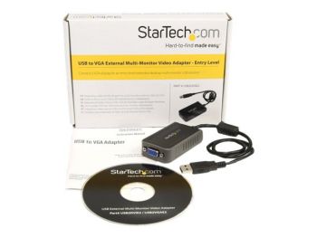 STARTECH USB TO VGA MULTI MONITOR EXTERNAL VIDEO ADAPTER EXTERNAL VIDEO ADAPTER - 16 MB - GREY